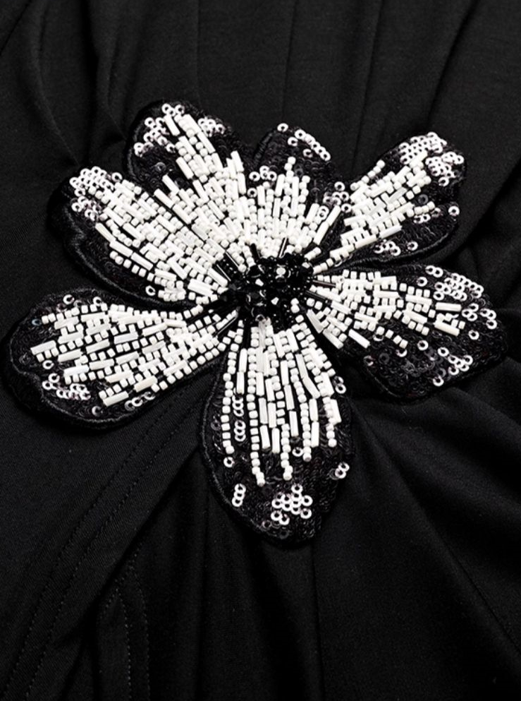 YES BY YESIR | Deconstructed Embroidered Asymmetric Top -MAELINA.