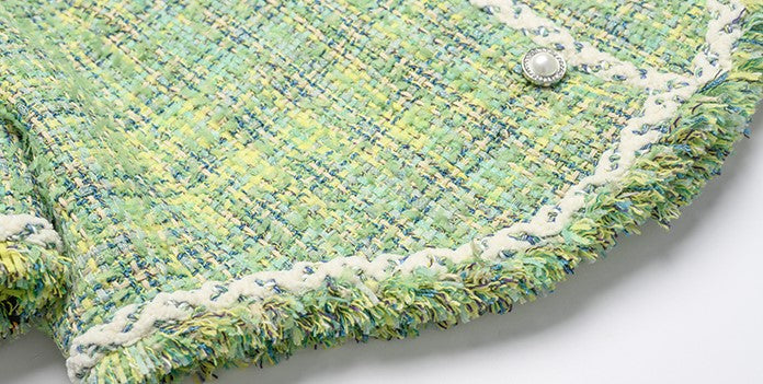 YES BY YESIR | Truncated Wide Tweed Cropped Jacket - MILISSA.