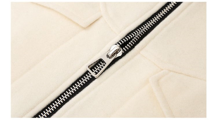 Ledi Wang pure wool top autumn winter jacket contrast ombre jacket - Soome