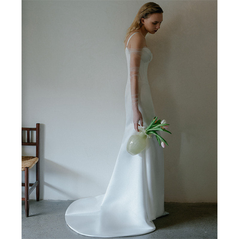GOUDIN white design light luxury evening fairy travel dress-SEMS.