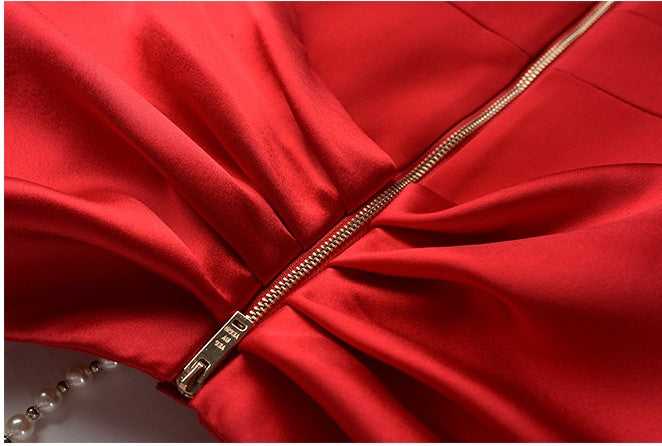 YES BY YESIR off-shoulder oversized bow short dress -Liu.