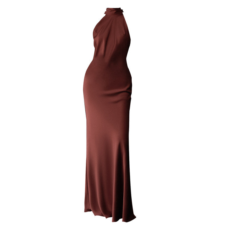 GOUDIN female wine-red high-end banquet dress-EVE.