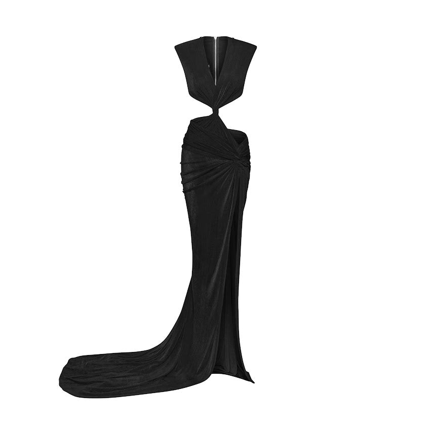 Tonyy Pleated Midi Dress - Black Storm