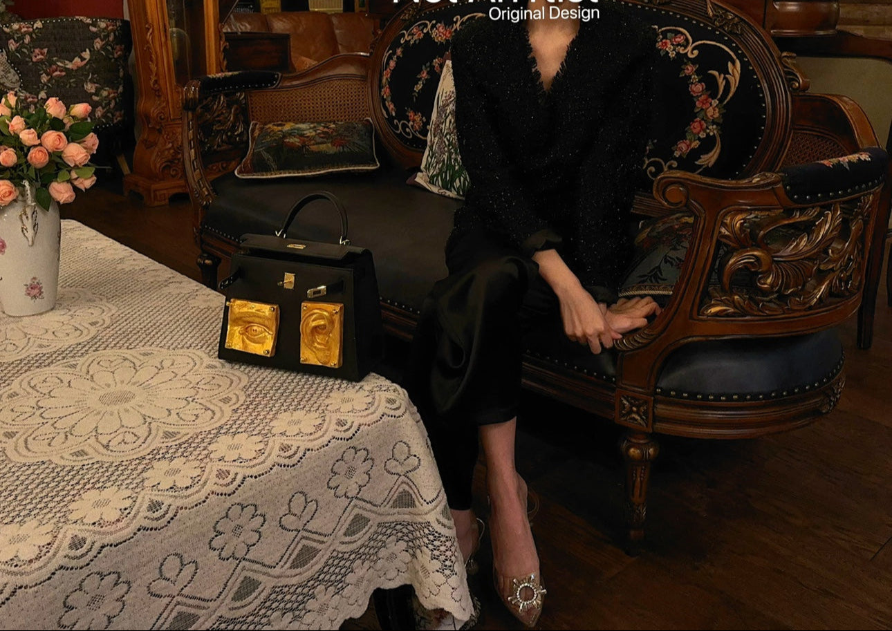 NOT AN ARTIST Handmade gold eye ear handBag - KELLY