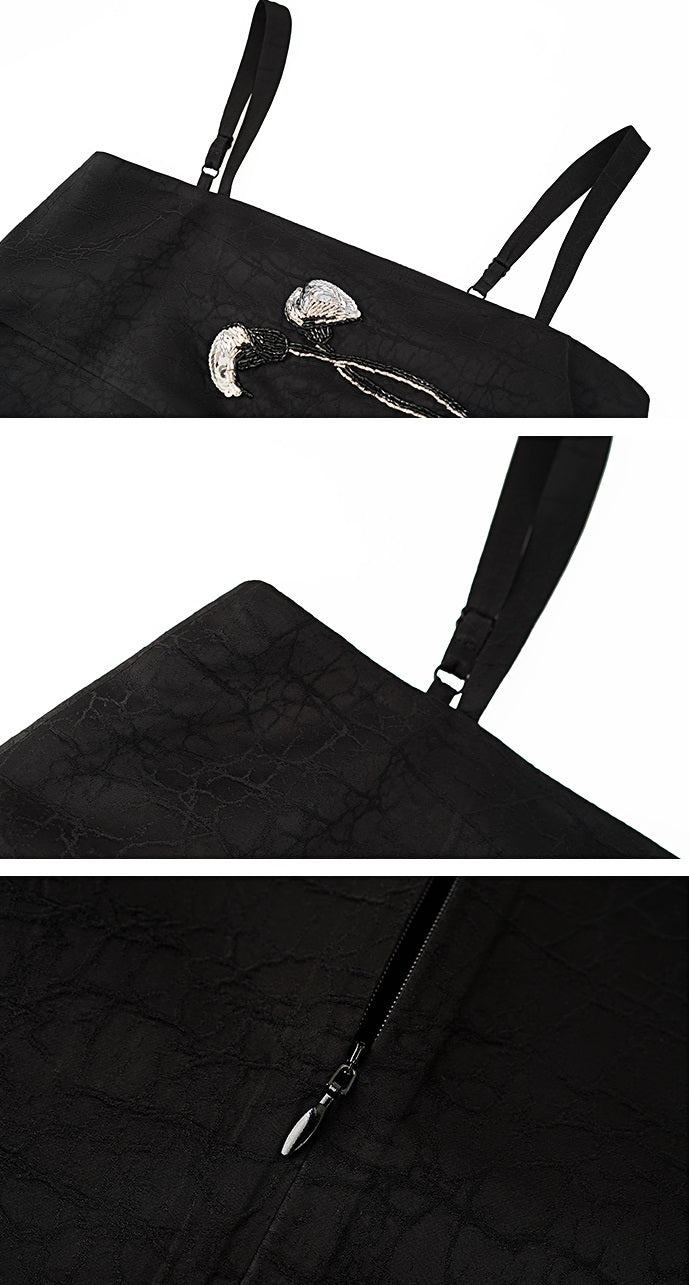 HECO Chinese style calla lily bead embroidered camisole top - BENE.