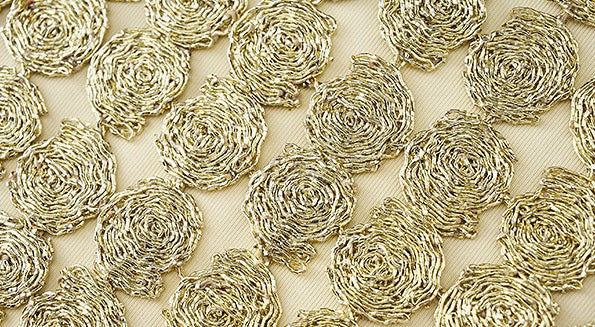 ZHUCHONGYUN gold plate embroidered tassel drape skirt-PICOLLO.