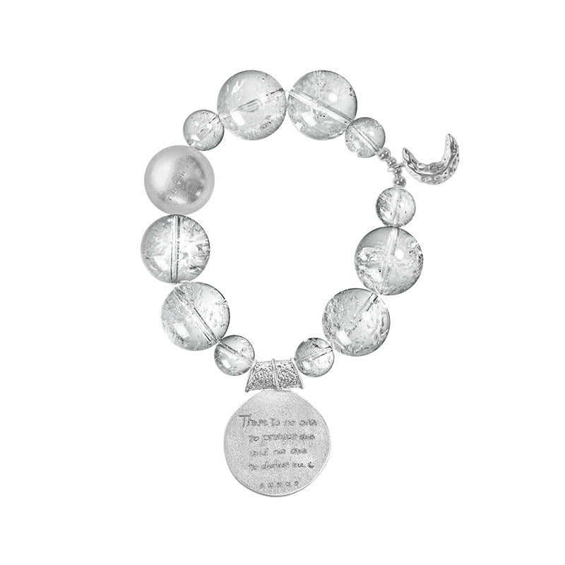 TUYUE brass gold plated moon phase healing pendant crystal bracelet- NIKO.