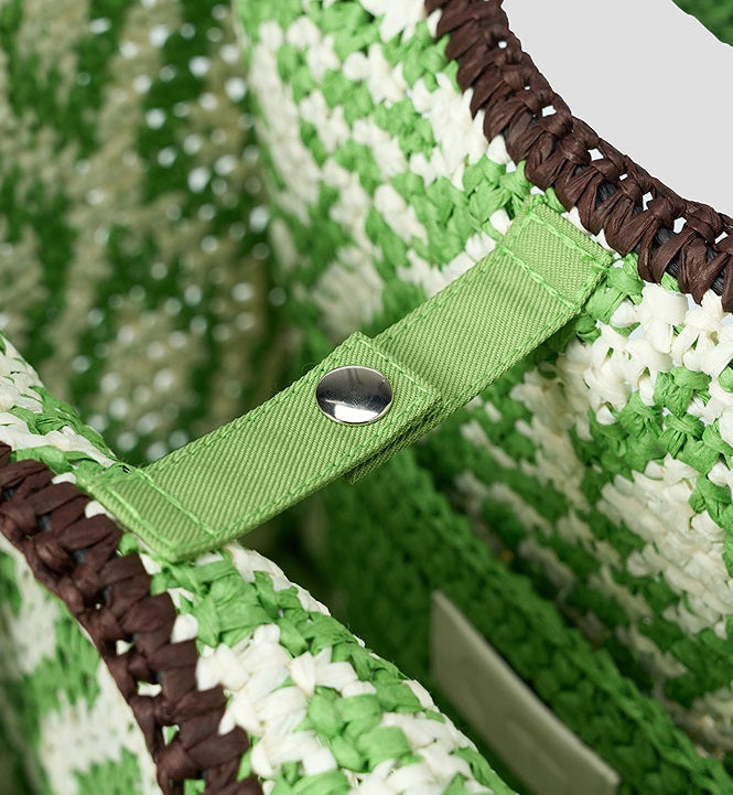 COMME MOI Lv Yan designer's new casual contrasting straw handbag - hadley.