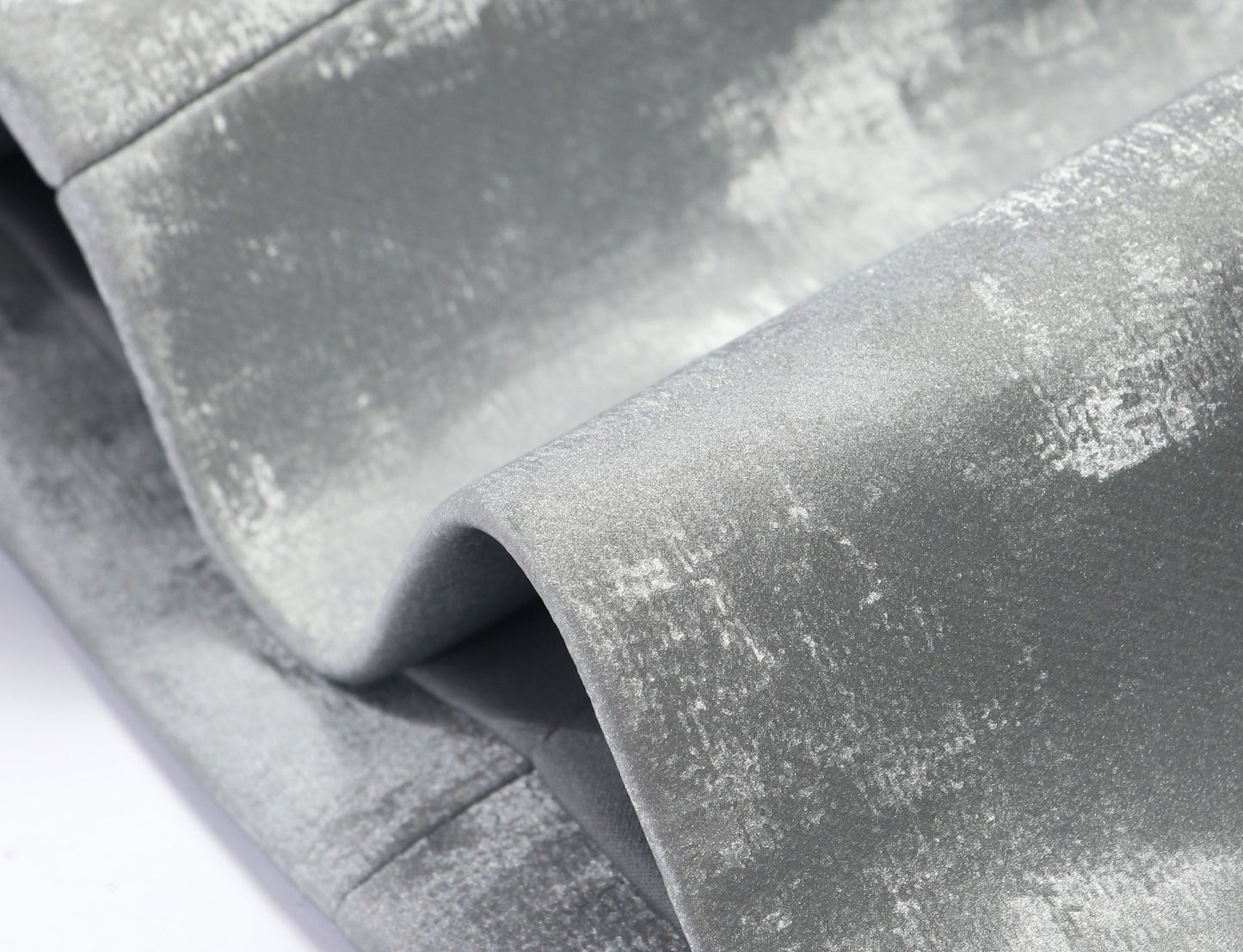 WANGXO | Liquid Silver Dark-Pattern Luster Leather High-Waisted PU Skirt - RAYA.