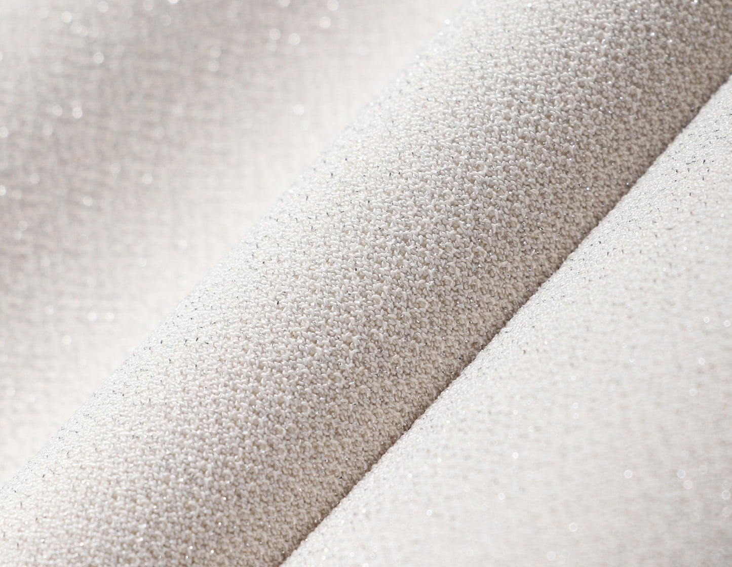 WANGXO | Sequin Silk Knit Dress with Vertical-Cut Waist A-Line Hem SÉLI.