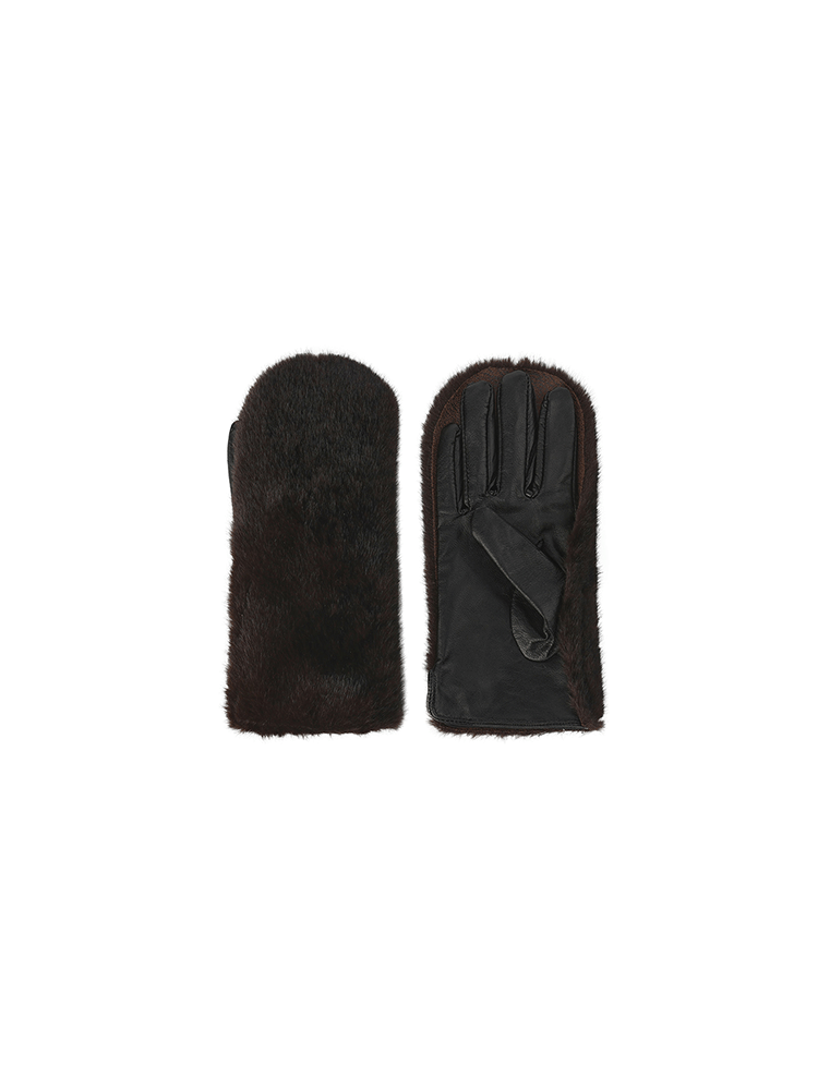 AtelierMissLu Fall/Winter 2024 faux fur stitching design styling Gloves - PHILIPS
