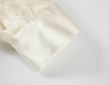 COMME MOI sexy silk embroidered blouse top - MARK.