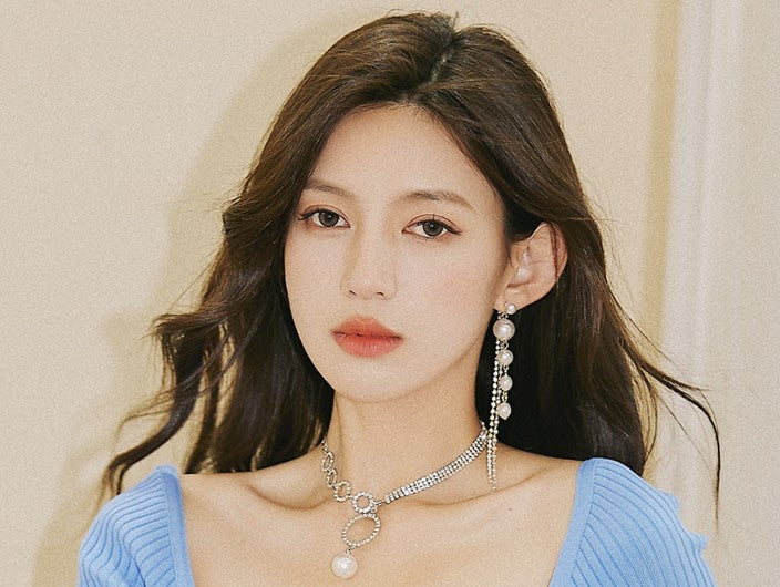 DOLLY Elegant European Style Diamond Pearl Tassel Chic Earring-CAMILA