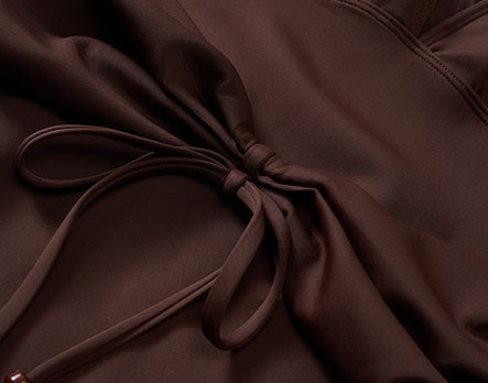 COMME MOI sexy lace-up big backless one-piece swimsuit - ELINA.