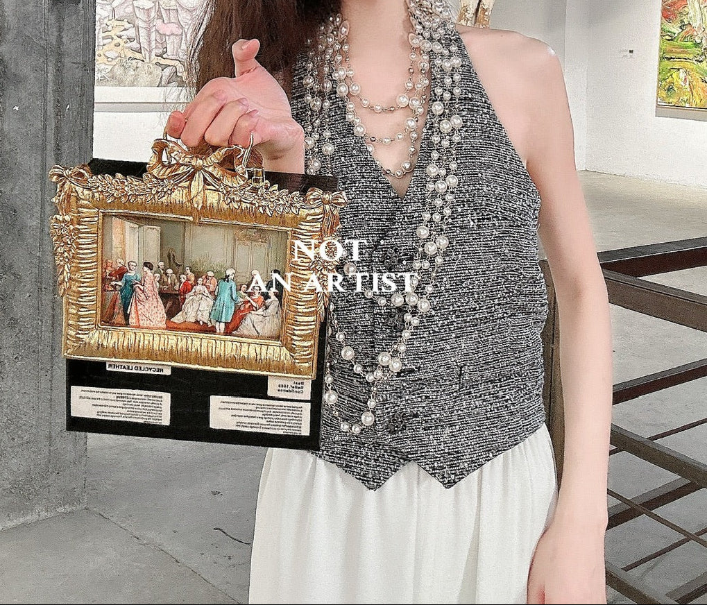 NOT AN ARTIST handmade baroque gold vintage clutch box bag - Sortee Rococo