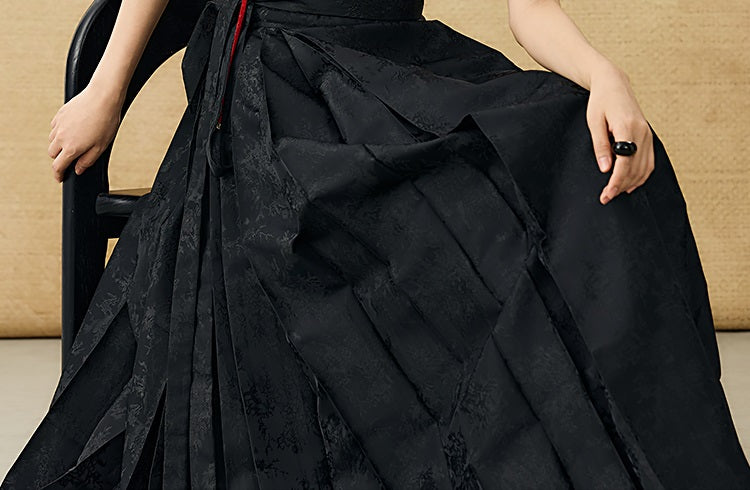 HECO Chinese style summer new slanted V-neck pinch pleated shirt - ASSURE .