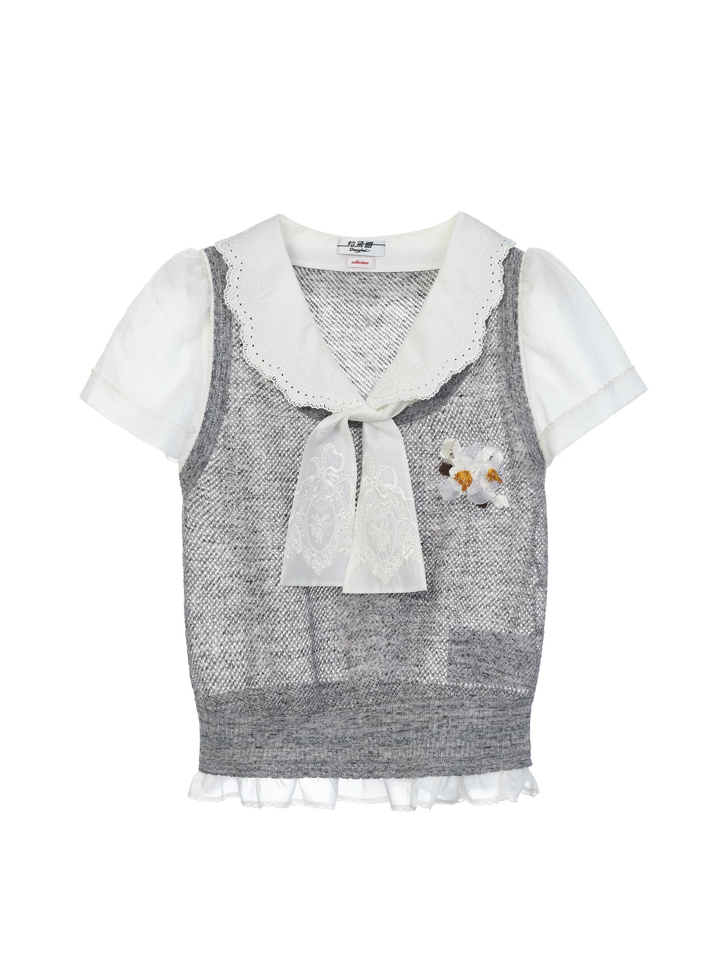 FAME Two Knitted Short Sleeve Top - RICK