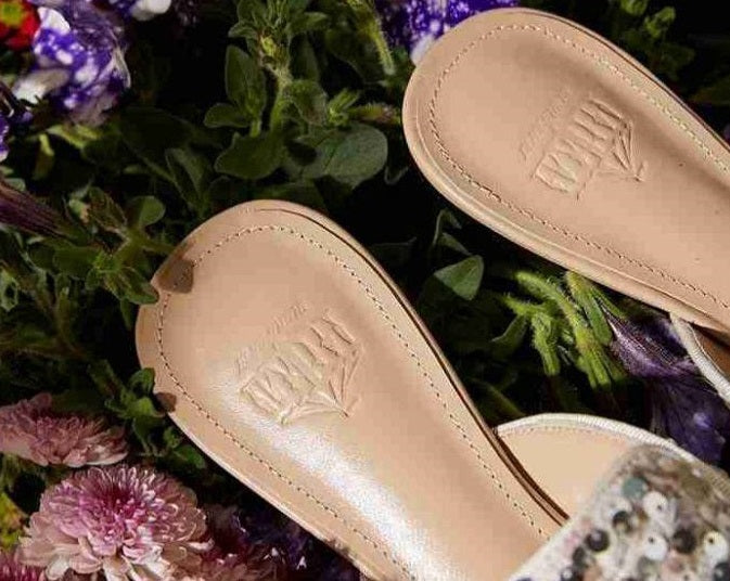 B-FEI sheepskin flat heel pointed toe slippers-HAUN.