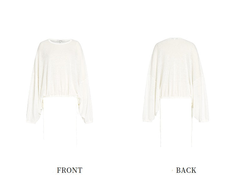 ZHUCHONGYUN pile-pleated knitted long-sleeved top- BATTER.