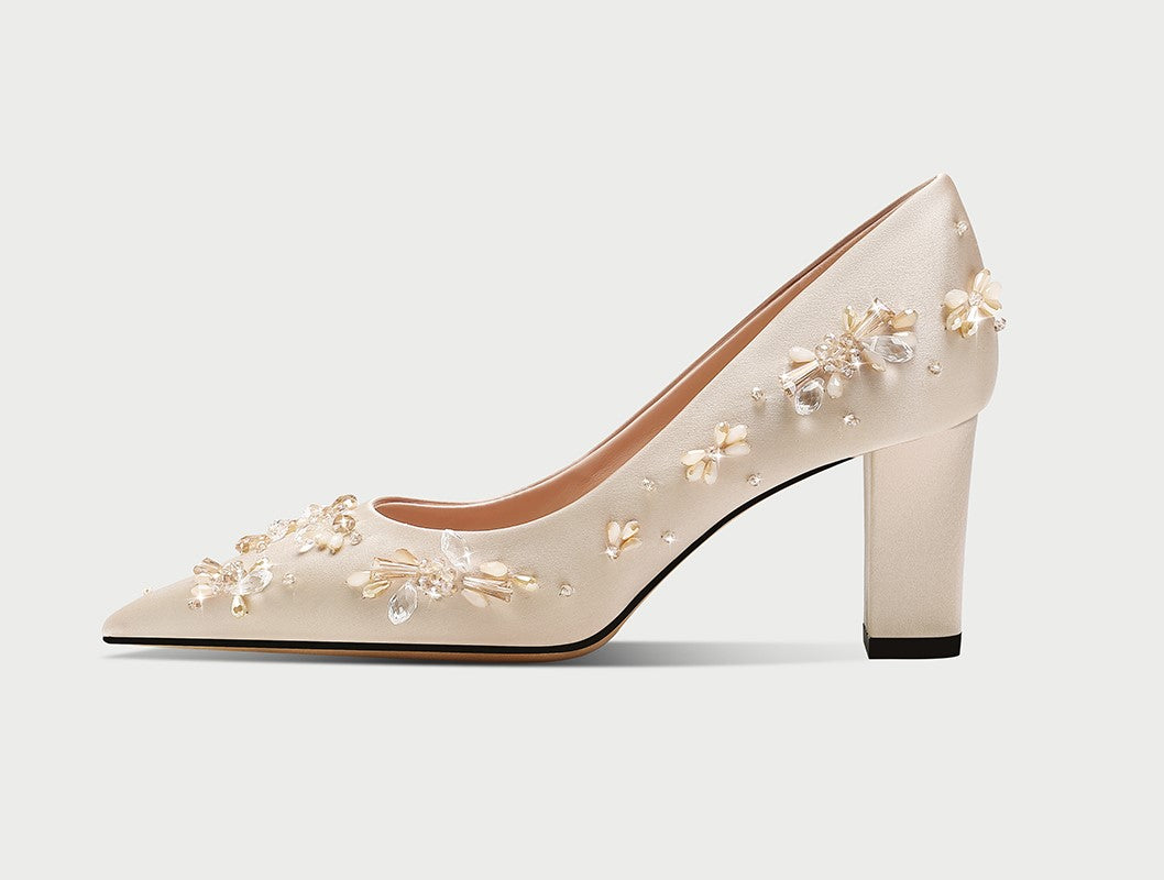 PJJUU beautiful hexiu block heel pumps - KYE.
