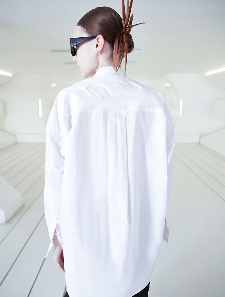 ANNAKIKI Three-dimensional Long Sleeve Long Shirt -JAKE.