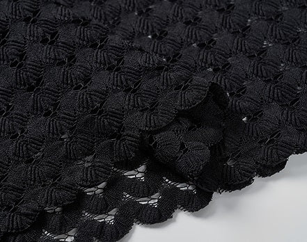 COMME MOI women's black hollow sundress A-line skirt - RUBY.