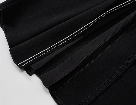 COMME MOI Lu Yan designer's new women's commuter acetate lace asymmetrical skirt - BANKS.