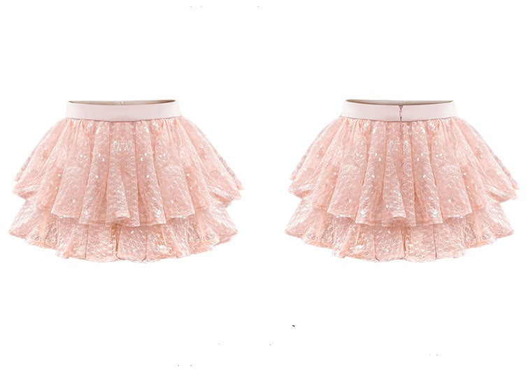 CHECOCRE Chic Sequin Mesh Design Mini Skirt - MADLINE