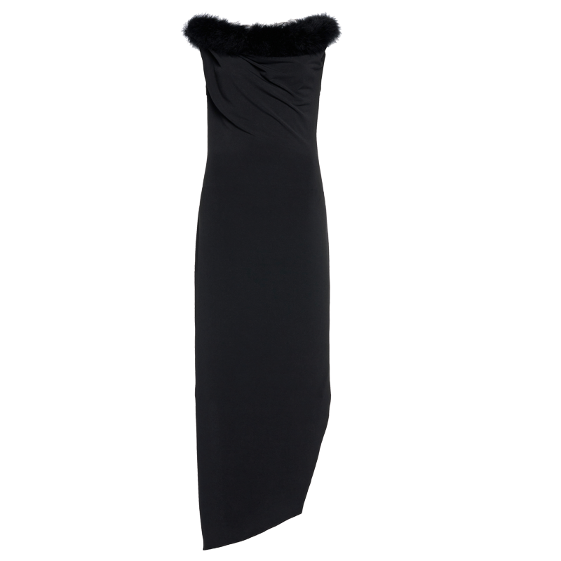 GOUDIN Women's Small black elegant evening dress-LENA.