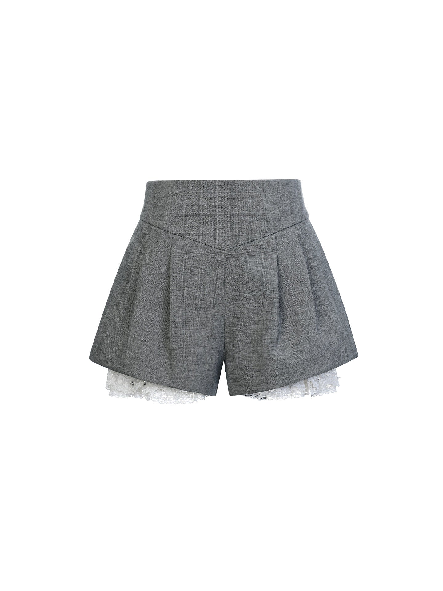 FAME Rococo embroidered trim shorts slacks - KAMAU