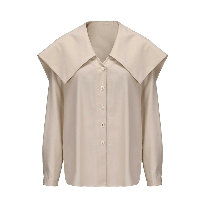 ATELIER MISS LU Looks Like A wool shirt with a large lapel - SANS.
