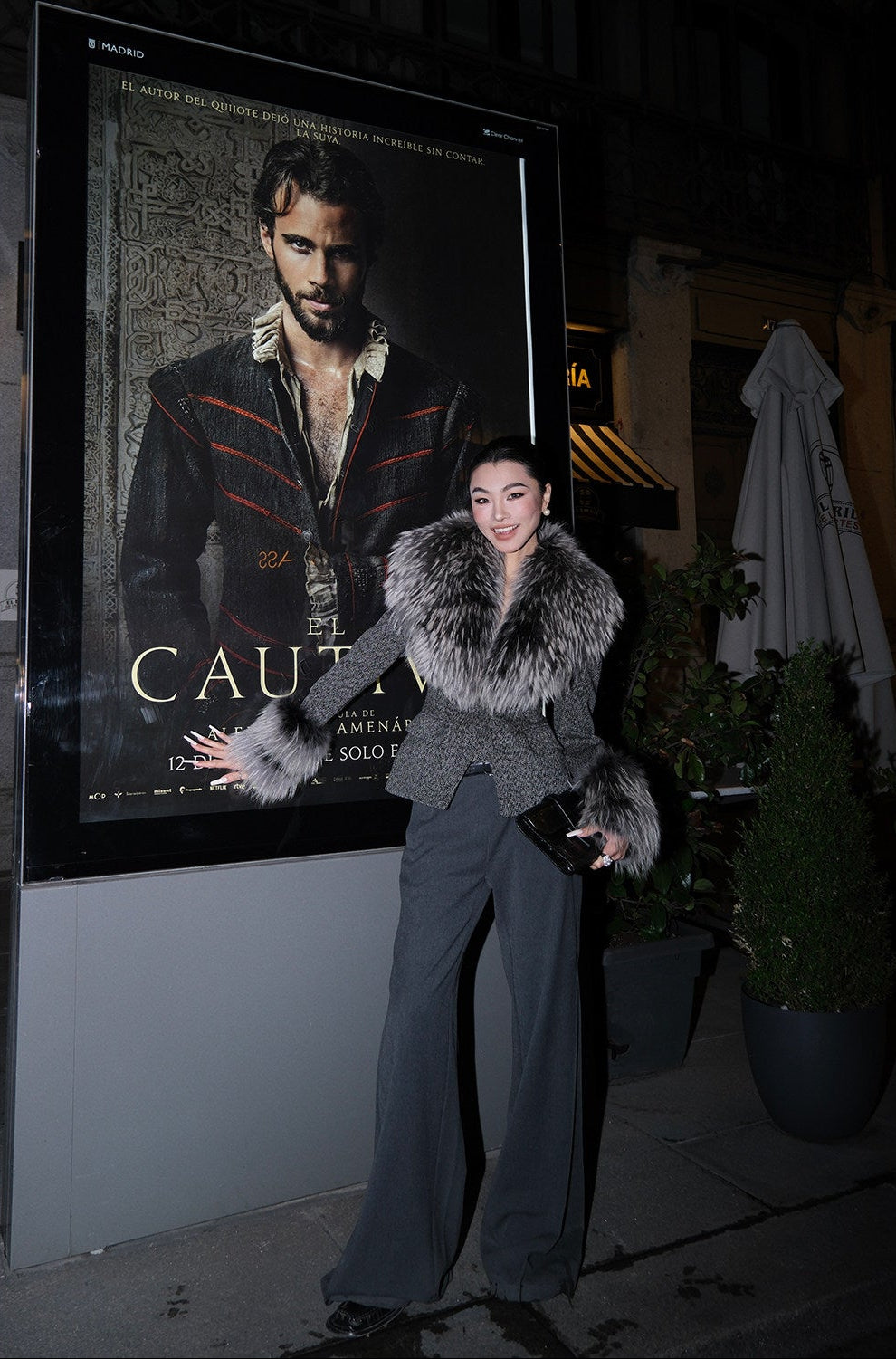 MEI SANGUAN Fur-Trimmed Slim Wool Jacket - CALLIOPE