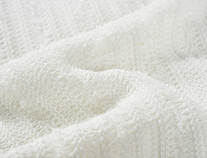 COMME MOI women's cut-out raw edge knitted straight skirt - NAOMI.