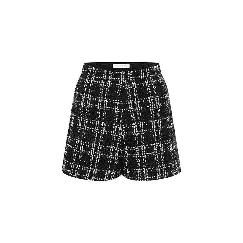 Wardrobes by Chen High End Black and White Checkered Top/Shorts-Herah