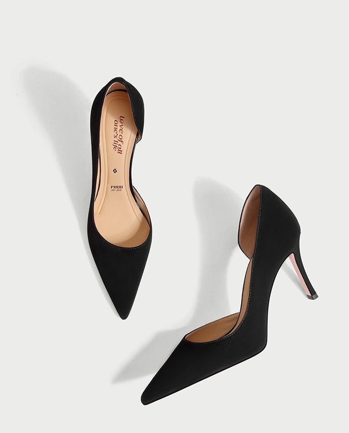 PJJUU black hollow heels - COURAGE
