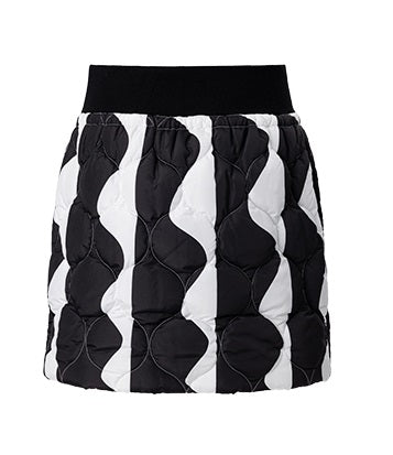 LEDI W original design winter black white contrasting down skirt  - Saskia