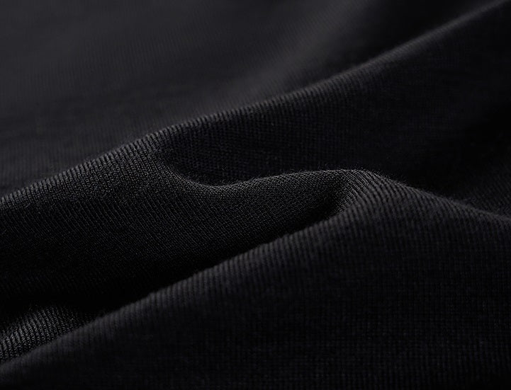COMME MOI Lu Yan designer's new women's black straight neck silk wool knitwear - CONTROL.