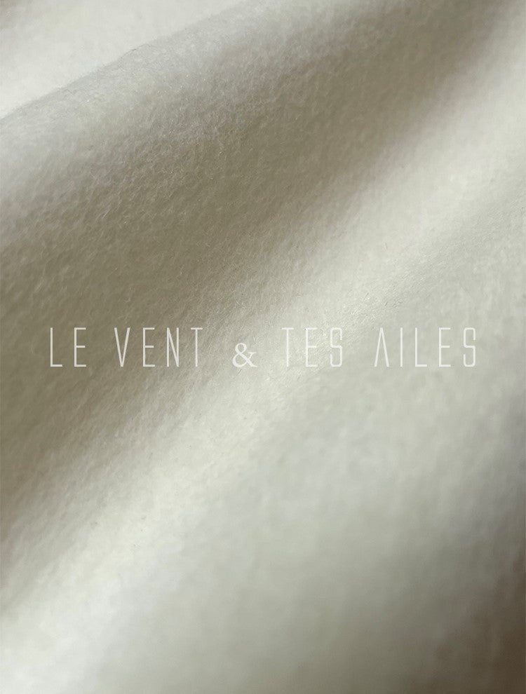 LE VENT&TES AILES Classic Stone button Wool Tweed Jacket Coat -INES