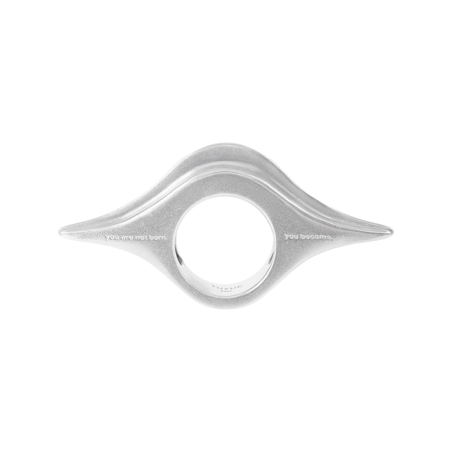 TUYUE silver plated black hole ring - CLARA.