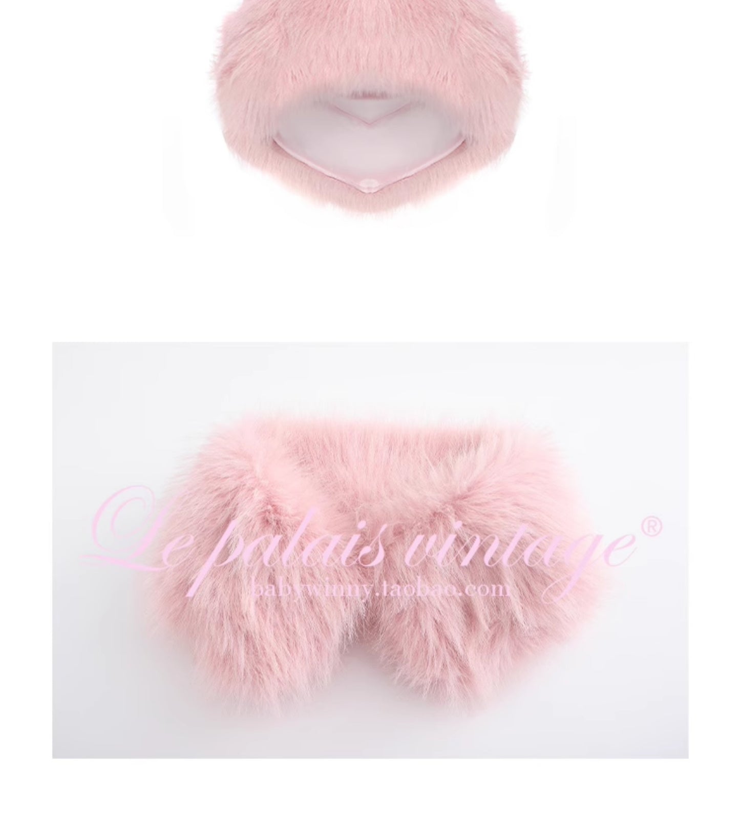 Le Palais Vintage Elegant long sleeve pink fur collar two piece banquet suit- Fave