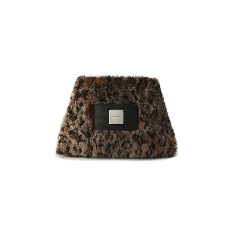 ATELIER MISS LU Faux Fur Geometric Trapezoidal Wrist Bag - PRIME.