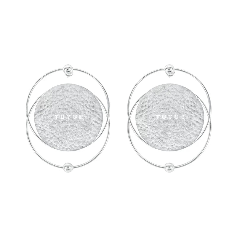 TUYUE silver gold plated cosmic star earrings- MATT.