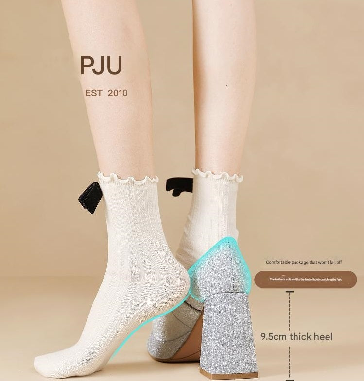 pjjuu thick-soled Mary Jane High Heel - TANG