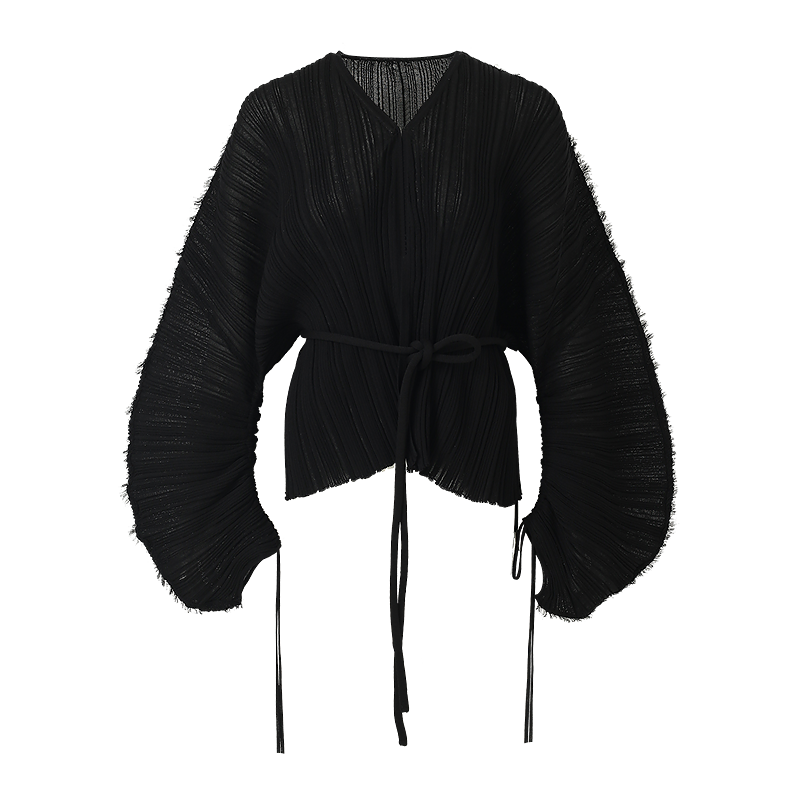 ZHUCHONGYUN black slim long knitted skirt and top outfit set-SHARON.