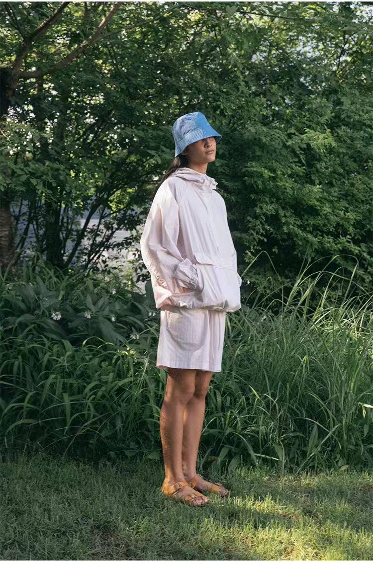 Nothing Written Striped Shirt Women's Summer Niche Loose Hooded Shirt-MYRA.