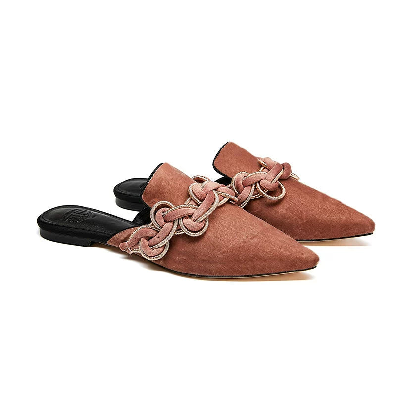 B-FEI Spring and summer suede flat slippers-PIUL.