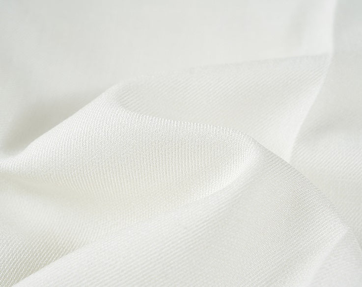 COMME MOI Lv Yan Designer Spring Women's Triacetate White Wide-leg Pants - VIVIAN.