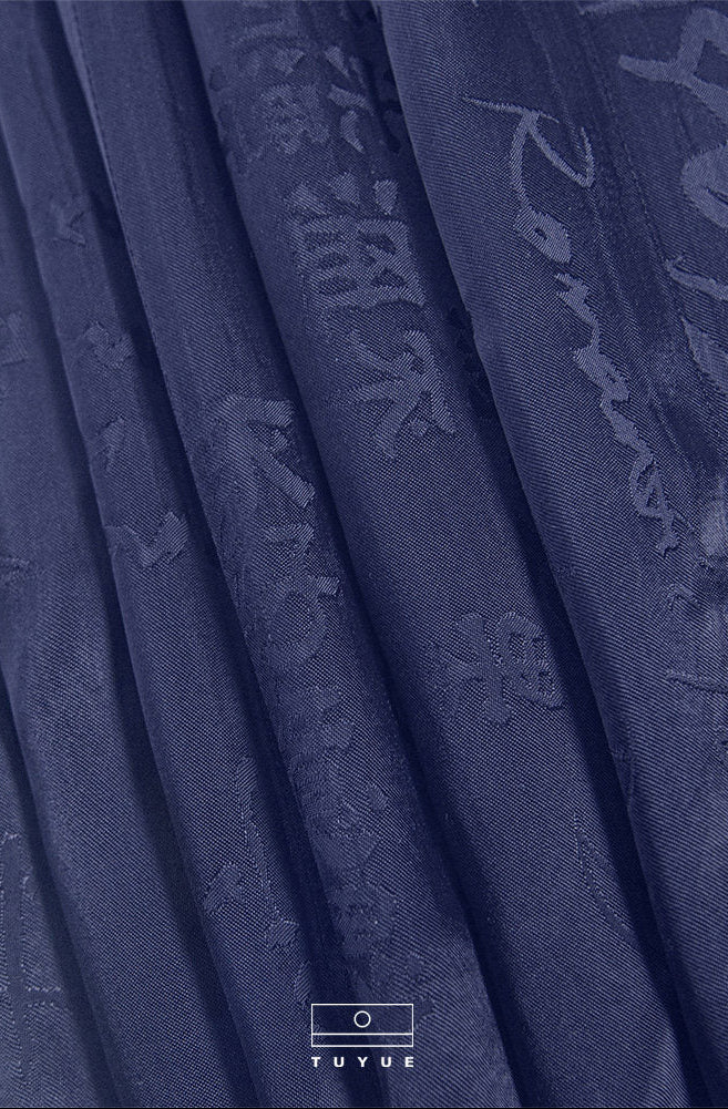 TUYUE Calligraphy Satin Weaving Straight Casual Pants - MINHO.