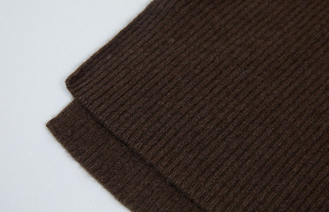 ZHUCHONGYUN V-neck sweater yak velvet knitted top--ERINA.