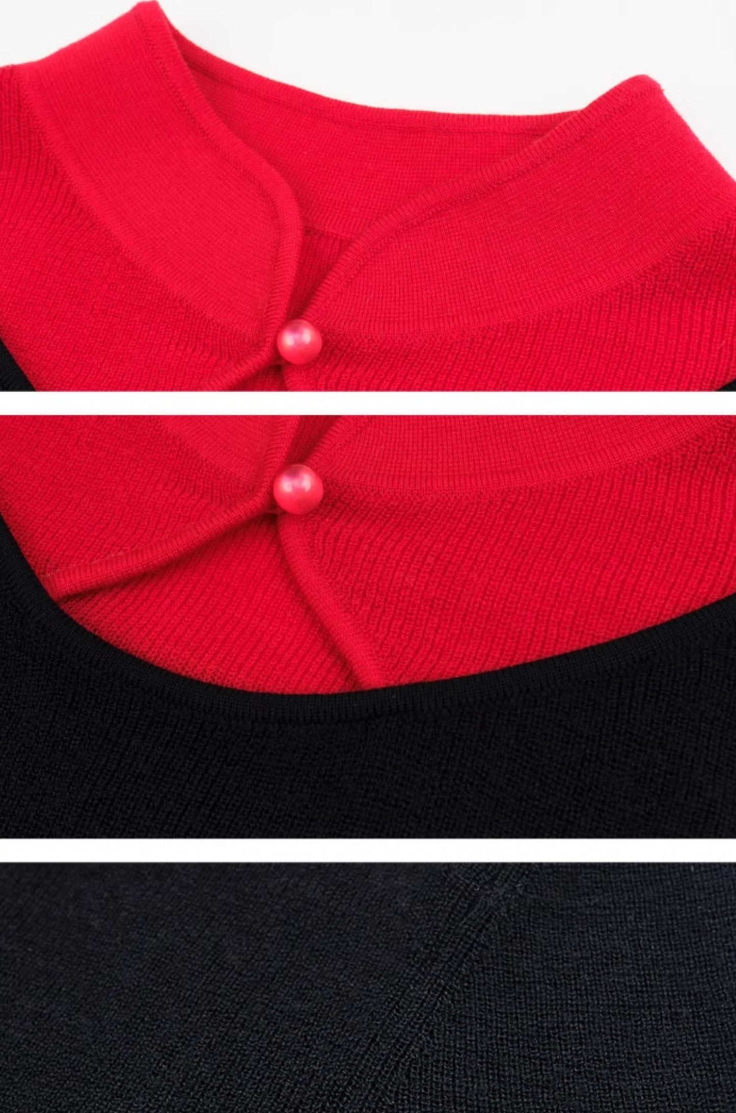 HECO 100% wool knit black SWEATER hollow long sleeves spring - BRAY.